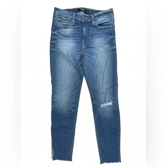 Hudson Nico Super Skinny Distressed Raw Hem Jeans  Size 27 - Picture 3 of 10